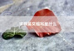 求救英文缩写是什么