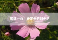 睡前一曲 | 走吧走吧都走吧