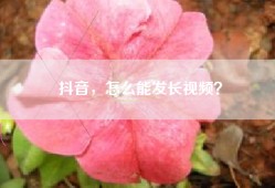 抖音，怎么能发长视频？