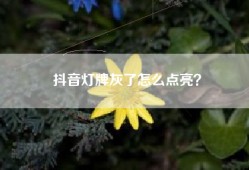 抖音灯牌灰了怎么点亮？