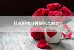 抖音购物自付款怎么解除？