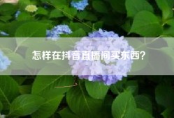 怎样在抖音直播间买东西？