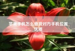 苹果手机怎么查找对方手机位置
优质