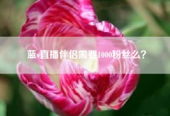 蓝v直播伴侣需要1000粉丝么？