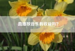 直播放音乐有收益吗？