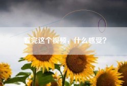 看完这个视频，什么感受？