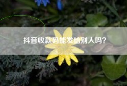 抖音收款码能发给别人吗？