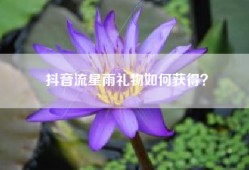 抖音流星雨礼物如何获得？