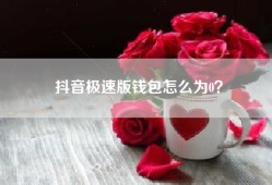 抖音极速版钱包怎么为0？