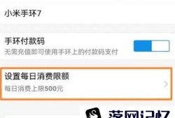 小米手环7NFC版支付宝如何设置每日支付限额优质
