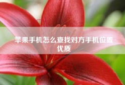 苹果手机怎么查找对方手机位置
优质