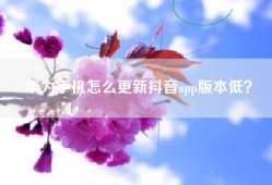 华为手机怎么更新抖音app版本低？