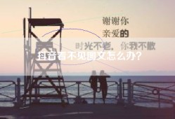 抖音看不见图文怎么办？