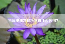 抖音里朋友和粉丝有什么区别？