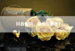 抖音里的❤是什么意思？