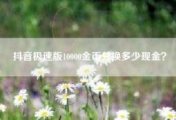 抖音极速版10000金币兑换多少现金？