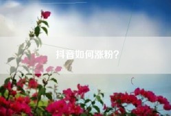 抖音如何涨粉？