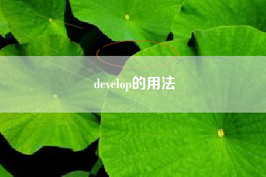 develop的用法  第1张