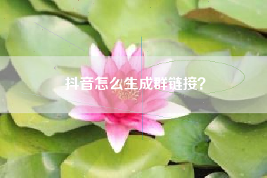 抖音怎么生成群链接？  第1张