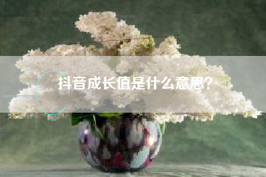 抖音成长值是什么意思？  第1张