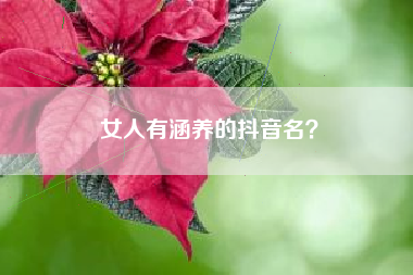 女人有涵养的抖音名？  第1张