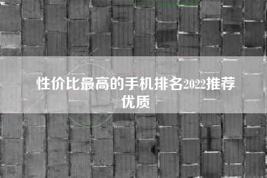 性价比最高的手机排名2022推荐
优质  第98张