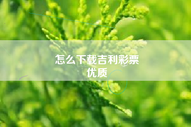 怎么下载吉利彩票
优质  第108张