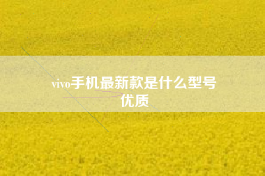 vivo手机最新款是什么型号
优质  第62张