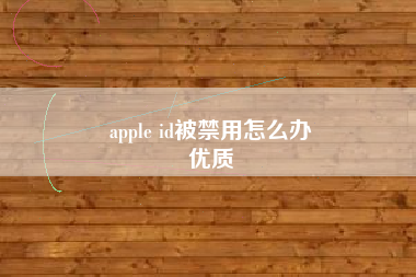 apple id被禁用怎么办
优质  第68张