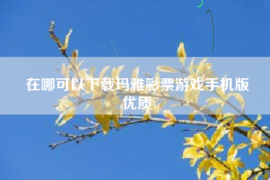 在哪可以下载玛雅彩票游戏手机版
优质  第63张