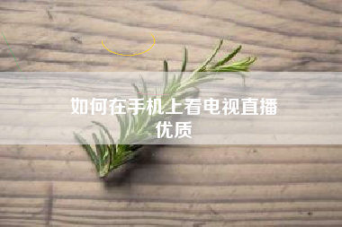 如何在手机上看电视直播
优质  第38张